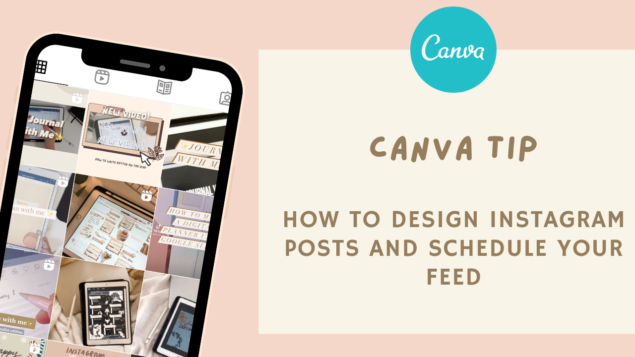 Canva Tip: How to design instagram posts and schedule your feed