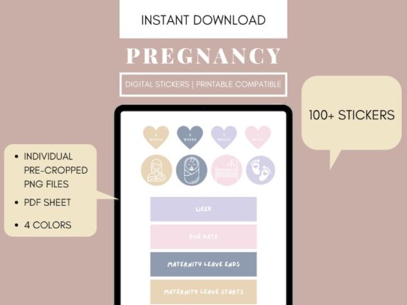 In the Shop 🌿 Pregnancy Digital Sticker Set