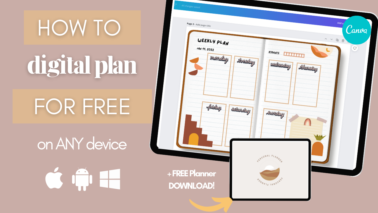 How to start digital planning for FREE on ANY device | Download your FREE digital planner