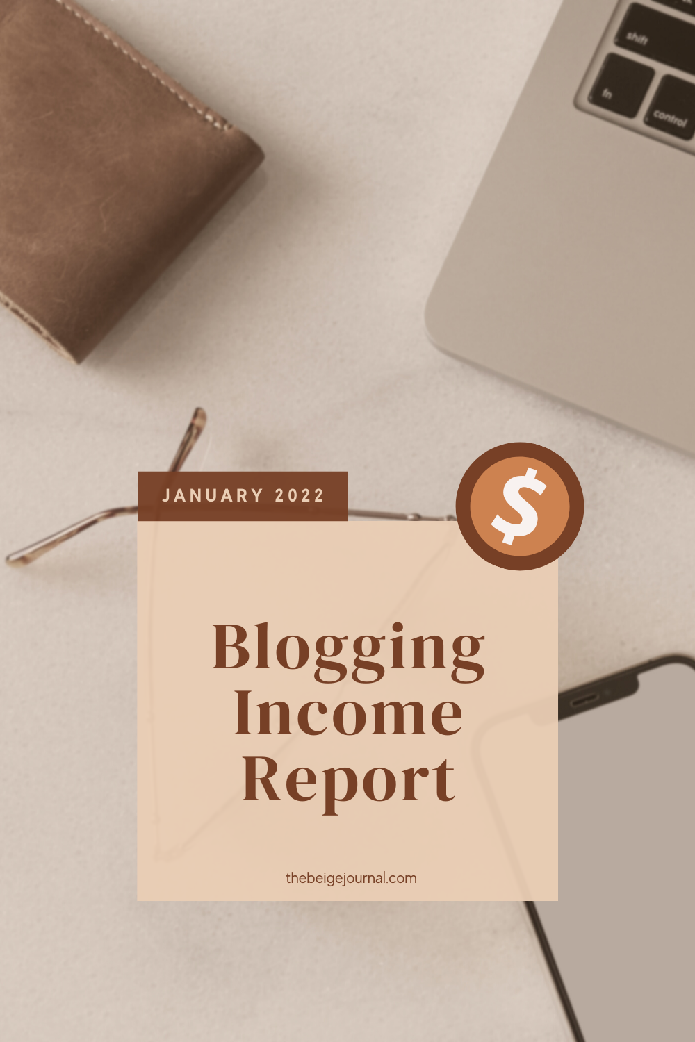 Blogging Income Report | January 2022