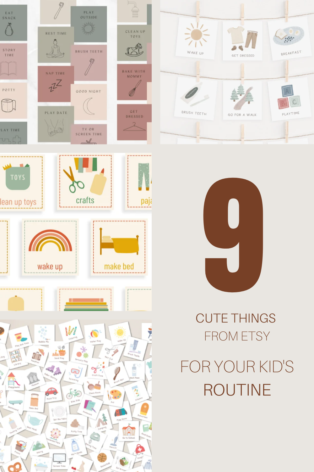 9 cute things from Etsy to help your kids with their routine