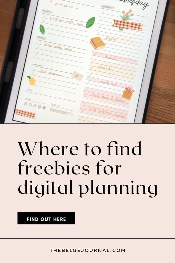 Where to find freebies for digital planning