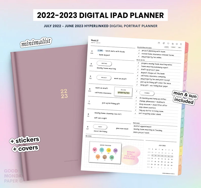 2023-2024 Mid-Year Digital Planner — Dash Planner