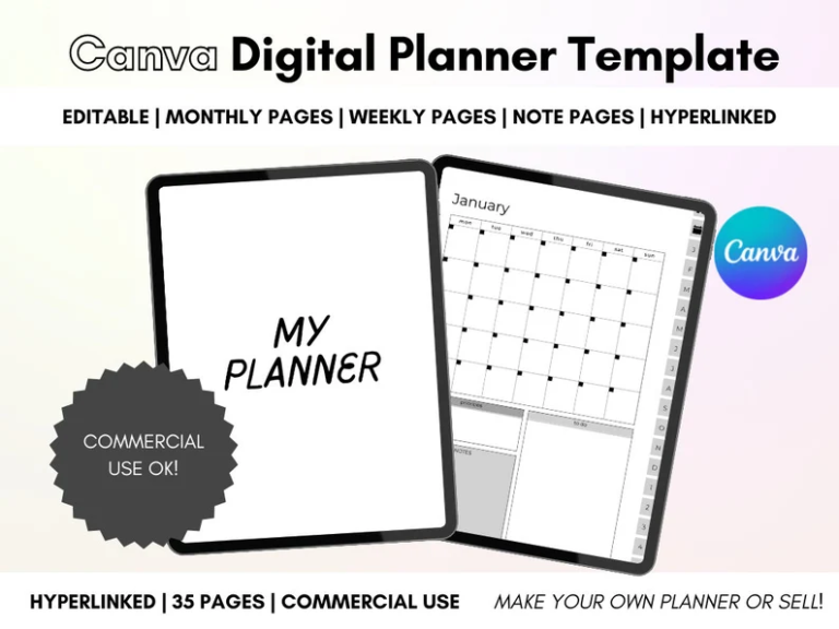 How to make a digital planner to sell Template available!