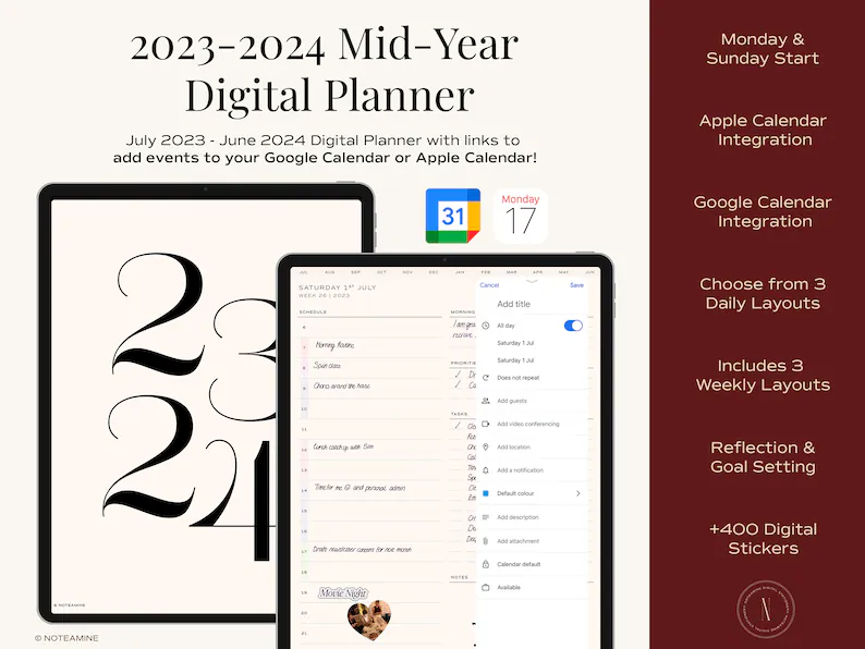 Best digital planner that syncs with google calendar