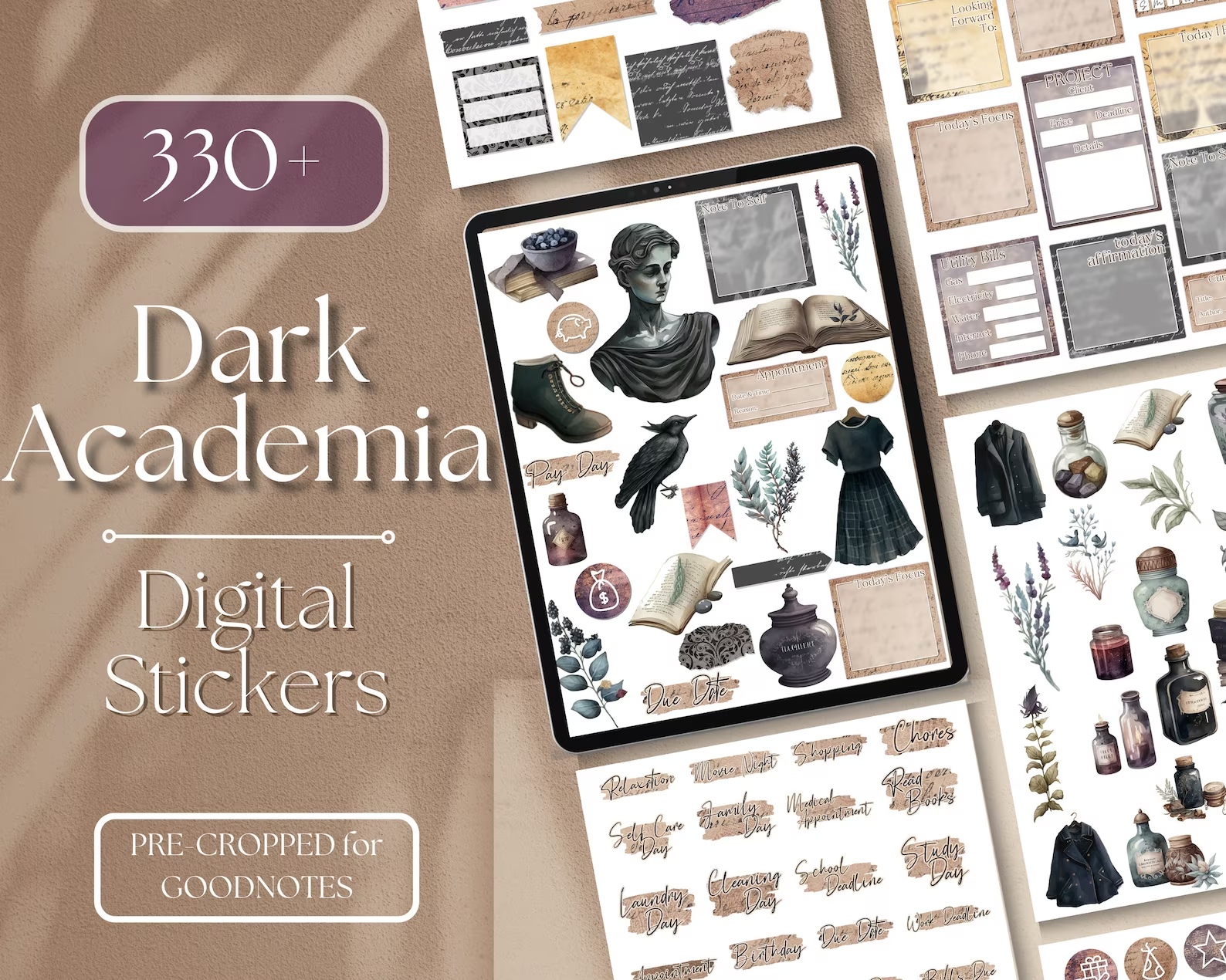 Dark academia aesthetic pack - Dark Academia - Sticker