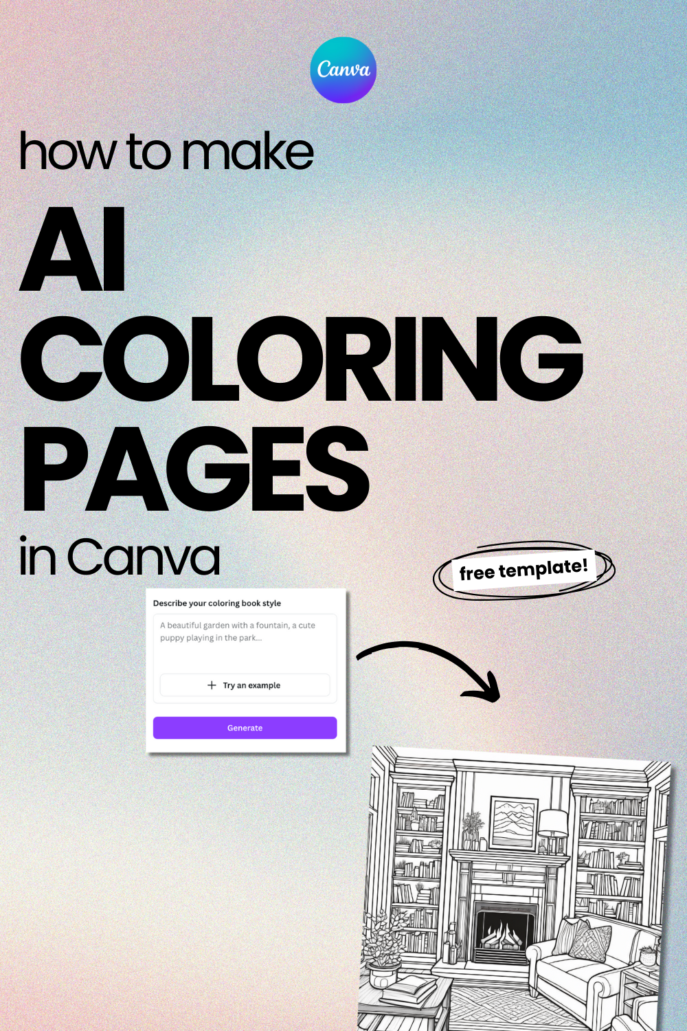 Generate coloring pages with ai FREE – Learn how to create a coloring book in Canva